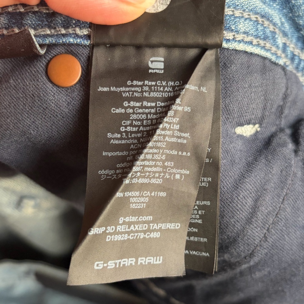 👖 G-Star RAW GRIP 3D Relaxed Tapered Jeans | Men’s 36x32 👖 - Picture 14 of 15